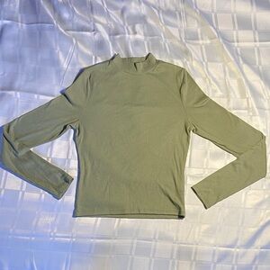 Olive Green Long Sleeve Top